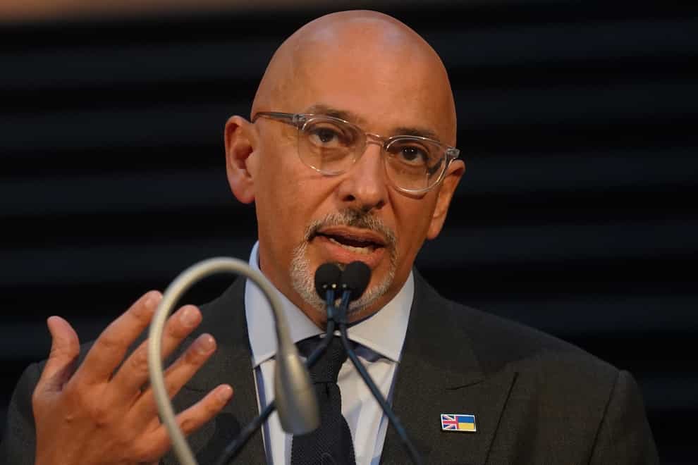 Education Secretary Nadhim Zahawi at an event at the Natural History Museum in London to launch the Government’s Sustainability and Climate Change Strategy (Victoria Jones/PA)