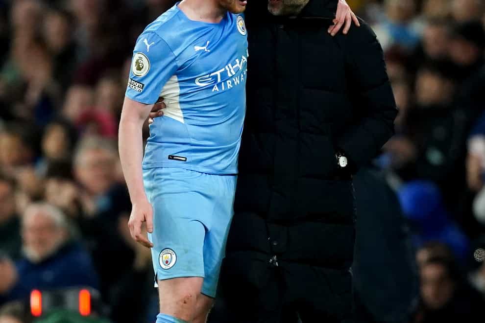 Kevin De Bruyne (left) was outstanding as Manchester City returned to the top of the Premier League on Wednesday (Martin Rickett/PA)