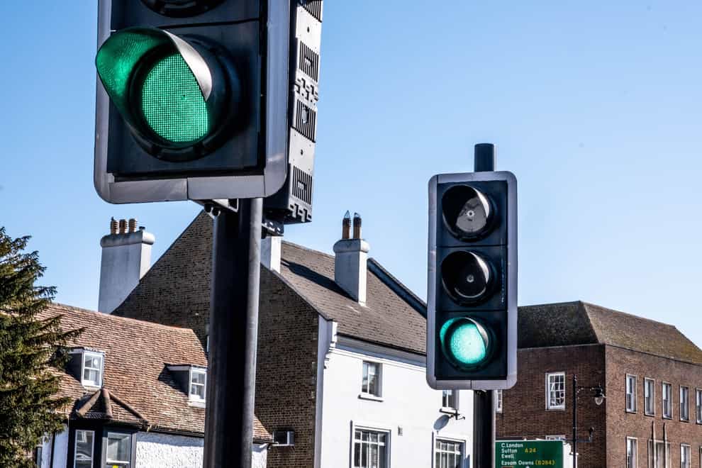 Taking longer than three seconds to move off when traffic lights turn green is likely to frustrate drivers waiting behind, a new survey suggests (Alamy/PA)