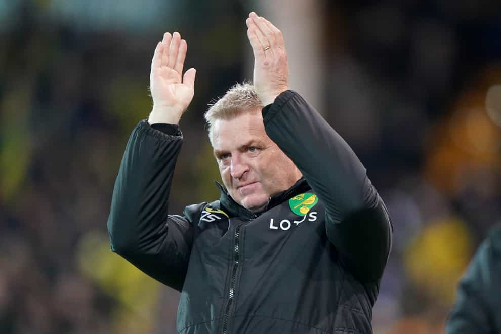 Norwich head coach Dean Smith knows it is now all or nothing for his side in their survival battle (Joe Giddens/PA)