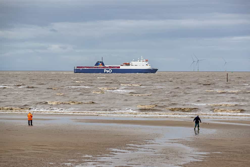 The P&O freight ferry, MS Norbay (Peter Byrne/PA)