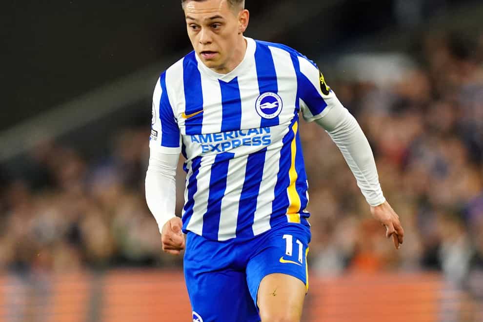 Brighton forward Leandro Trossard should be in contention to face Southampton (Adam Davy/PA)