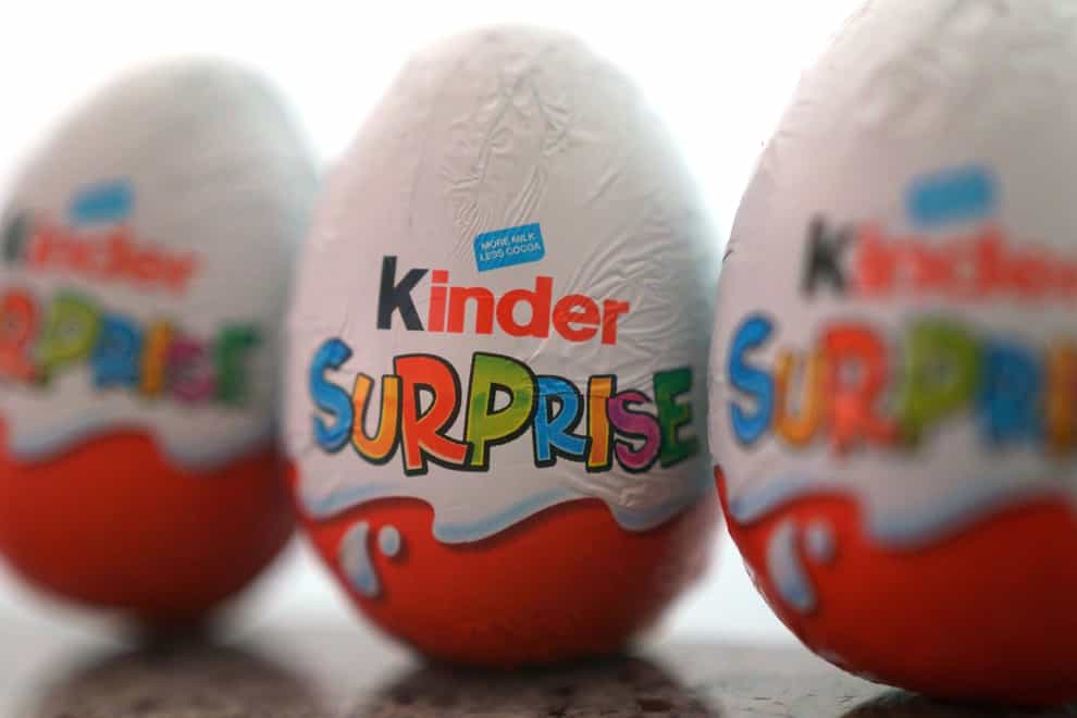 The UKHSA has issued an update on salmonella cases linked to Kinder products (Victoria Jones/PA)