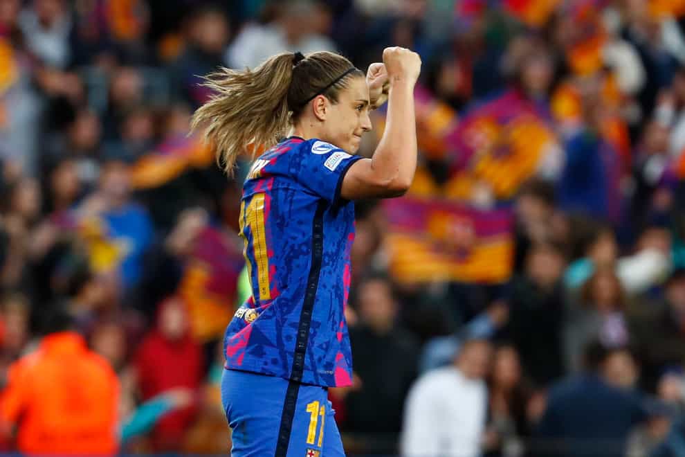 Alexia Putellas claimed two of Barcelona’s goals against Wolfsburg (AP Photo/Joan Monfort)