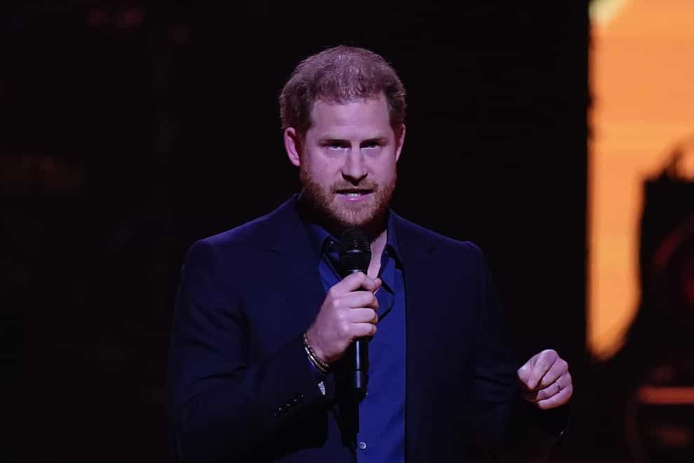 The Duke of Sussex at the Invictus Games closing ceremony at the Zuiderpark in The Hague, Netherlands (Aaron Chown/PA)