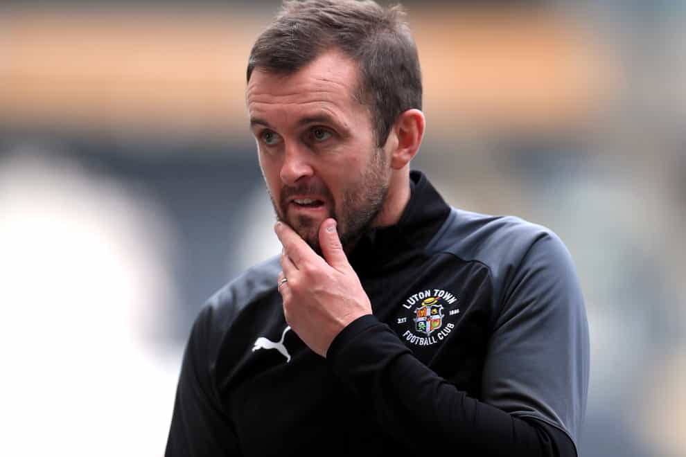 Nathan Jones was not impressed by the officials as Luton drew with Blackpool (Mike Egerton/PA)