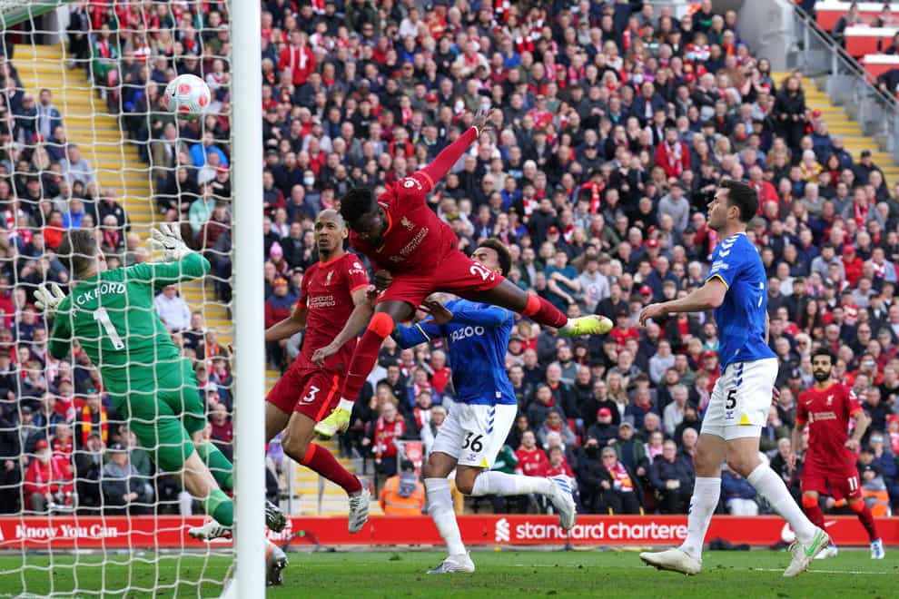 Divock Origi came off the bench to help Liverpool win the Merseyside derby at Anfield (Peter Byrne/PA)