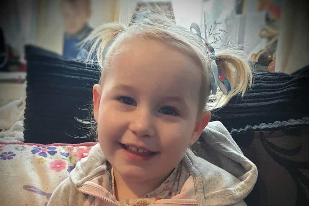 Two-year-old Lola James, from Haverfordwest, Pembrokeshire, died in hospital four days after officers were called to an address in the town (Dyfed-Powys Police/PA)