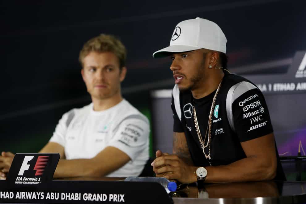 Lewis Hamilton (right) and Nico Rosberg (left) were team-mates at Mercedes (David Davies/PA)