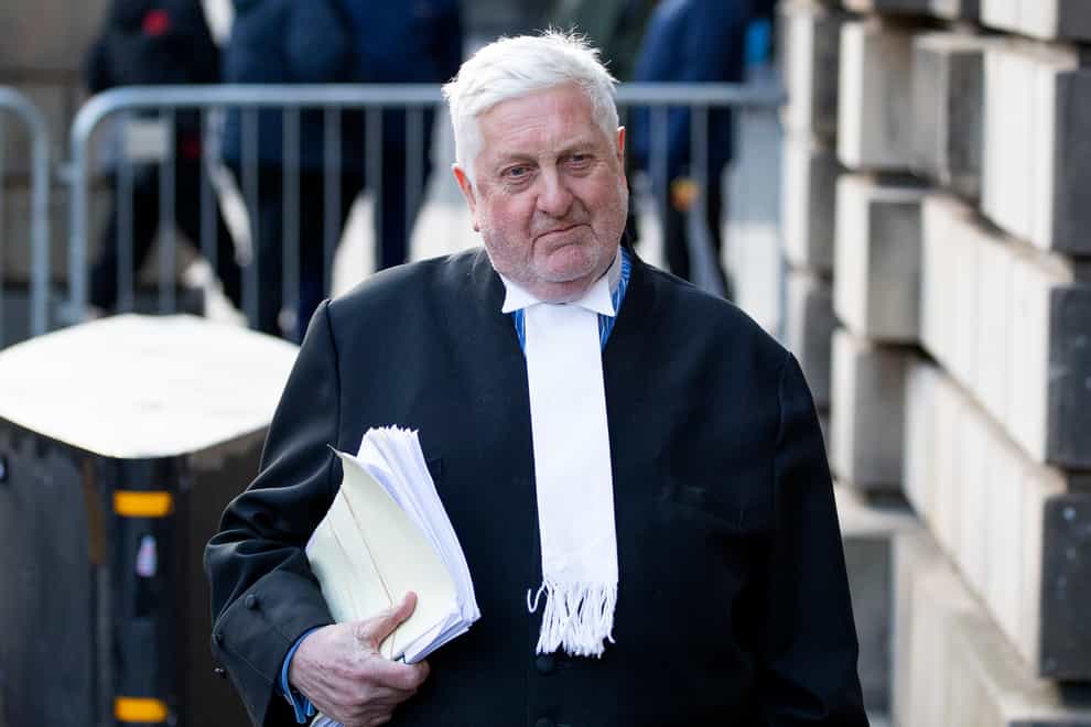 Gordon Jackson QC, who acted for Alex Salmond during his sex assault trial, has been found guilty of professional misconduct (Jane Barlow/PA)