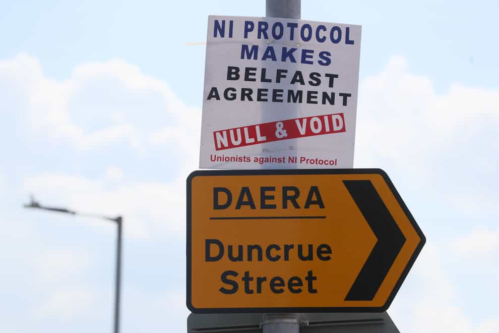 Unionists oppose the NI protocol (Brian Lawless/PA)
