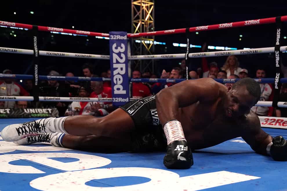 Dillian Whyte says he should have received extra recovery time after crashing to the canvas in his world title fight with Tyson Fury (Nick Potts/PA)