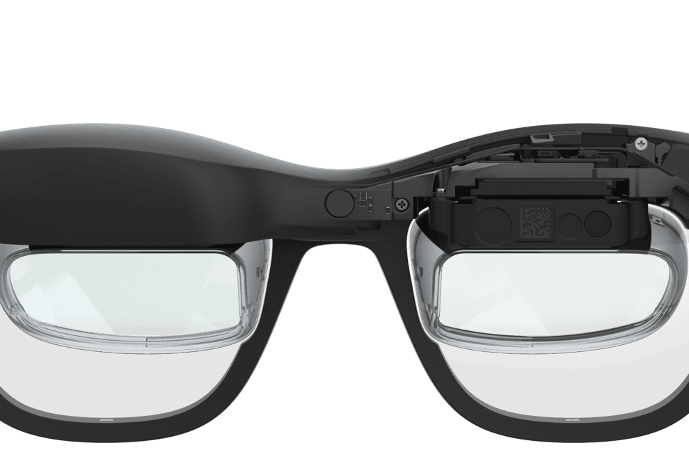 Nreal Air augmented reality glasses, which are to be launched in the UK by mobile operator EE (Nreal)
