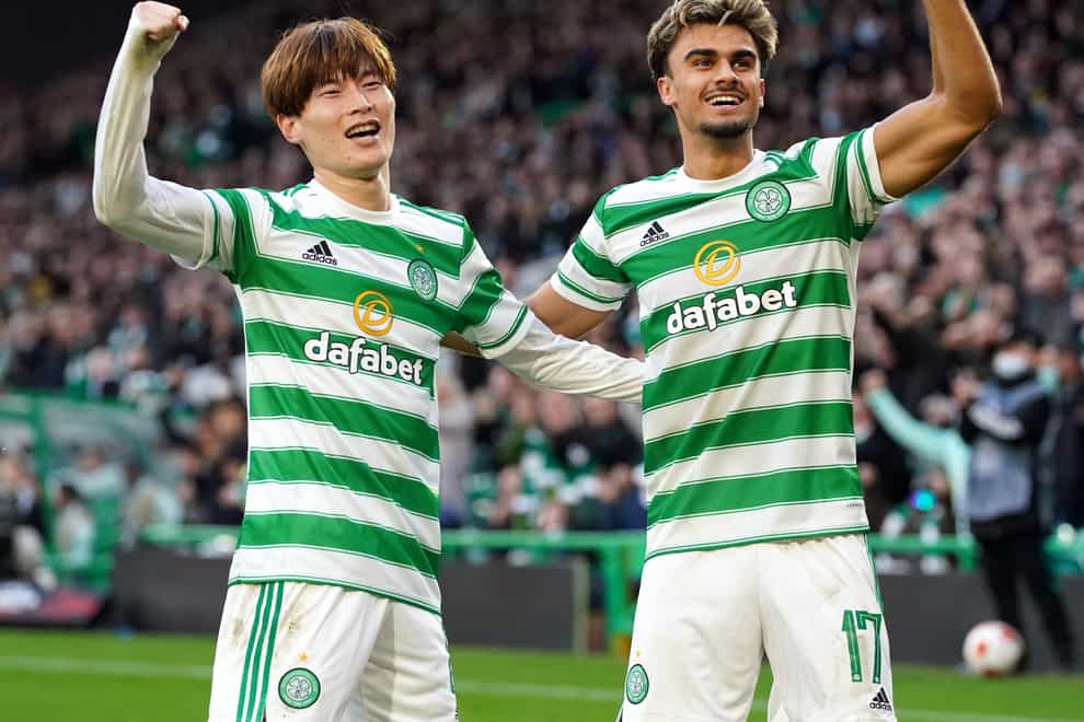Celtic pair Kyogo Furuhashi and Jota (Andrew Milligan/PA)