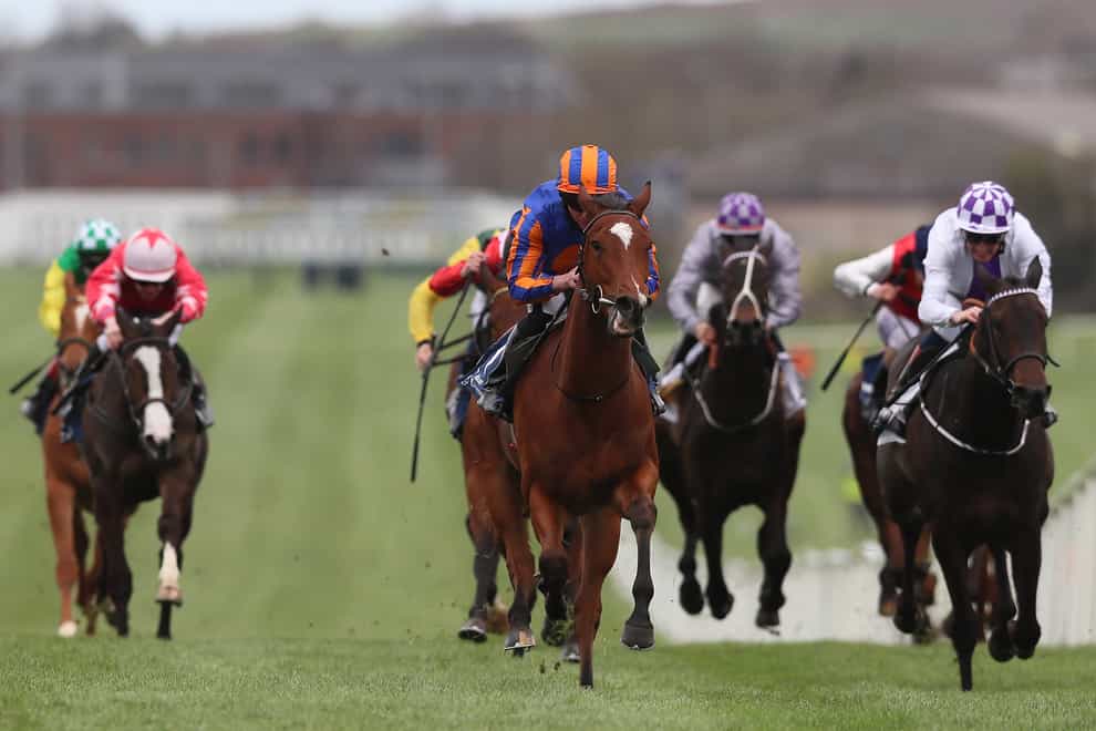 Tenebrism (centre) tackles a mile for the first time at Newmarket (Brian Lawless/PA)