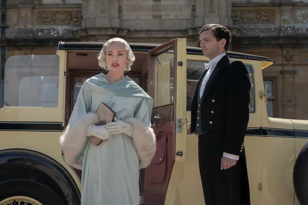 Laura Haddock stars as Myrna Dalgleish and Michael Fox as Andy (Ben Blackall/© 2021 Focus Features/PA)