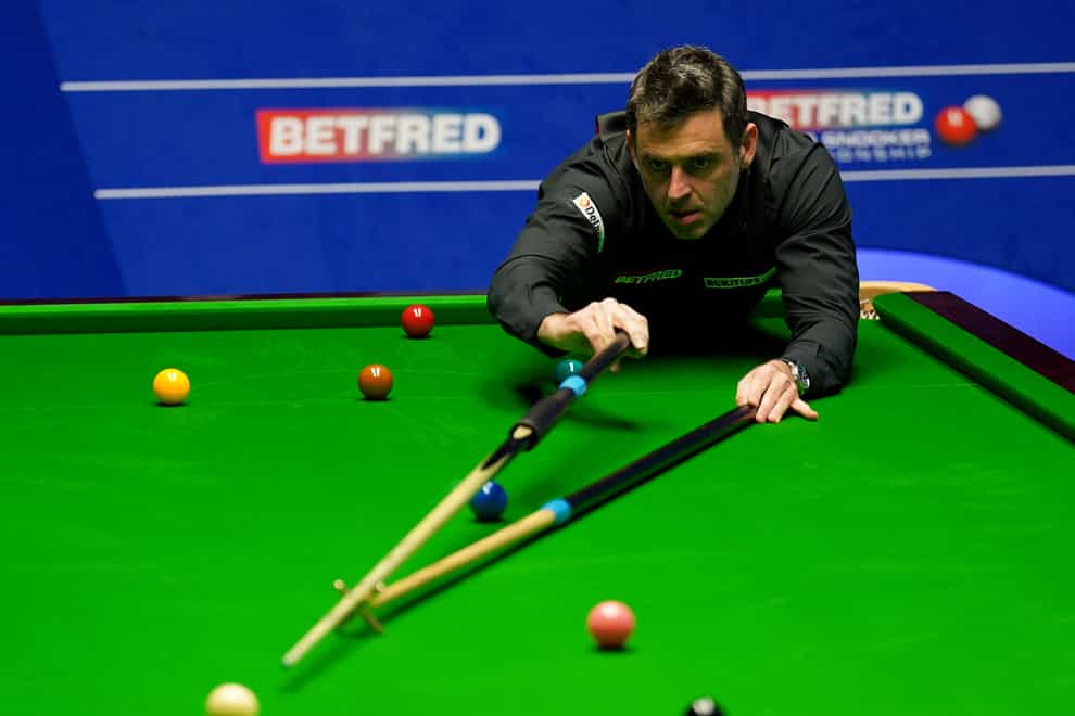 Ronnie O’Sullivan is on the verge of another semi-final appearance at the Crucible (Tim Goode/PA)