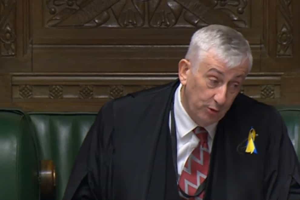 Speaker of the House of Commons Sir Lindsay Hoyle (House of Commons/PA)