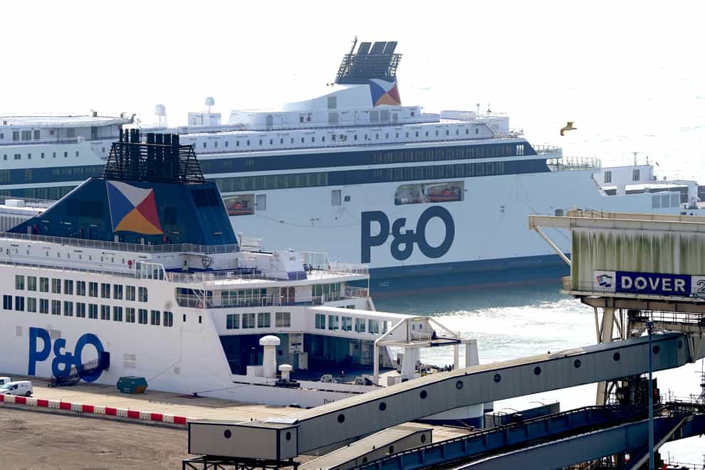 UK ports will be required to check whether ferry crews are paid at least the national minimum wage following the P&O Ferries sackings, Transport Secretary Grant Shapps has announced (Gareth Fuller/PA)