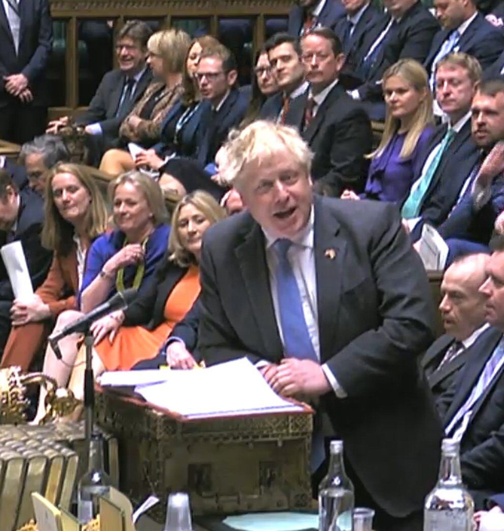 Prime Minister Boris Johnson said those sanctioned by Russia ‘should regard it as a badge of honour’ (House of Commons/PA)