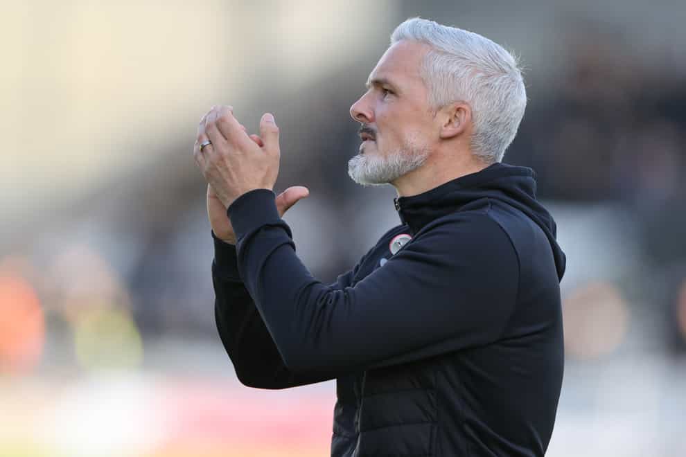 Aberdeen boss Jim Goodwin looking for three points against Dundee (Steve Welsh/PA)