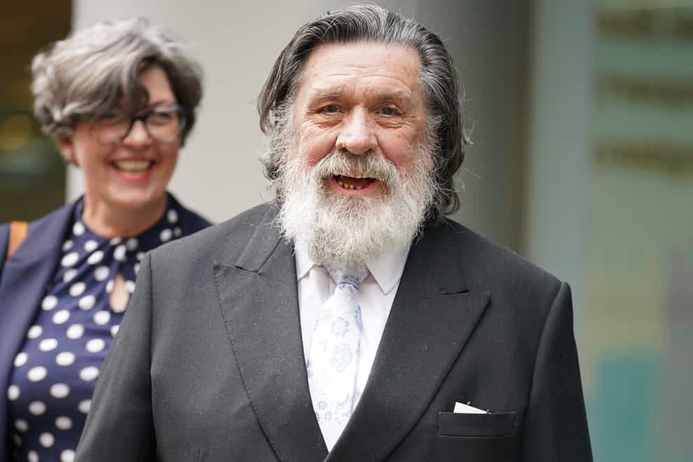 Actor Ricky Tomlinson leaving the Rolls Building in central London, following a hearing in the case against Mirror Group Newspapers over phone hacking and other unlawful information gathering at Mirror Group titles. Picture date: Tuesday April 12, 2022 (Yui Mok/PA)