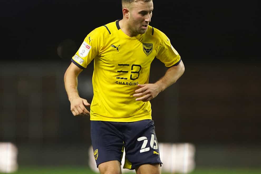 Oxford’s Herbie Kane came off at half-time during the loss to Rotherham last weekend (Tim Goode/PA).