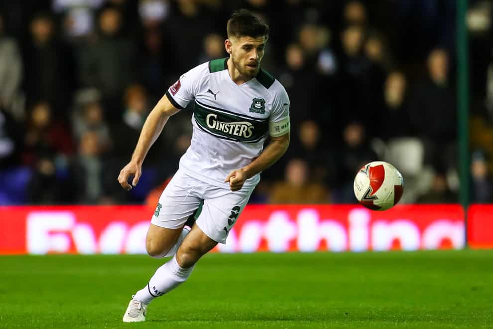 Plymouth captain Joe Edwards could return from injury for the game against MK Dons (Barrington Coombs/PA)