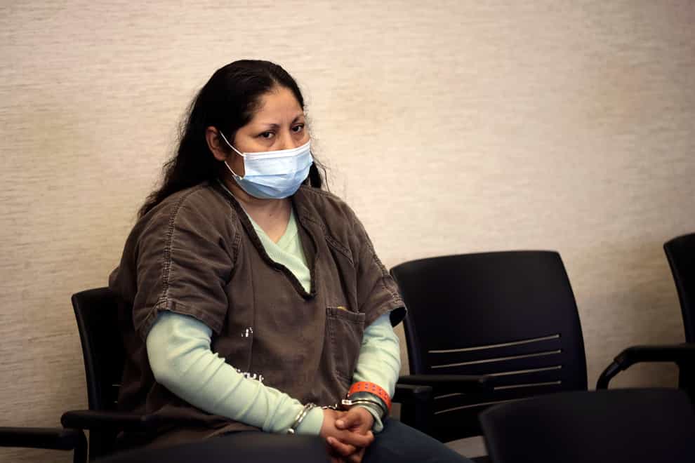 Yesenia Guadalupe Ramirez, one of two suspects charged in connection with the kidnapping of a three-month-old baby in San Jose, appears for her arraignment hearing at the Santa Clara County Hall of Justice (Dai Sugano/Bay Area News Group/AP)