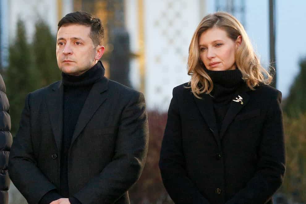 Ukraine President Volodymyr Zelenskyy and his wife Olena (Efrem Lukatsky/AP)