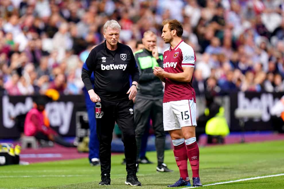 David Moyes (left) will not have Craig Dawson available this weekend (Adam Davy/PA)