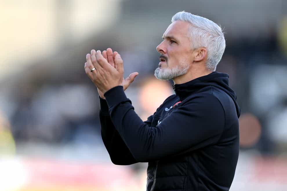 Jim Goodwin is encouraged by Aberdeen’s youngsters (PA)