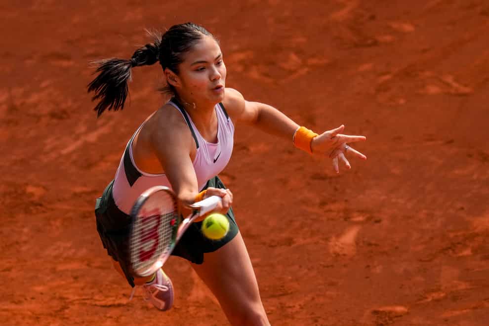 Emma Raducanu was in great form on the Madrid clay (Manu Fernandez/AP)