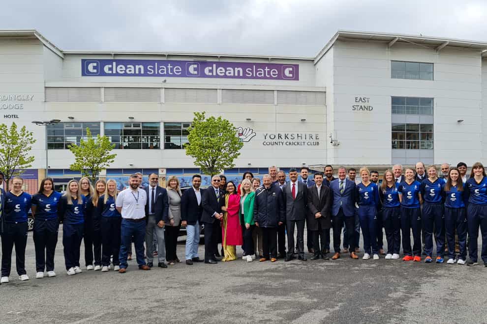 Branding of Indian firm Clean Slate Studioz was unveiled at Headingley (Handout)