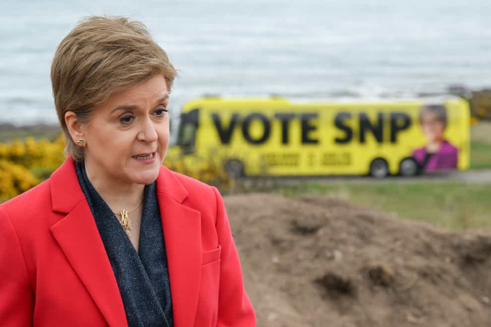 The First Minister was speaking ahead of Thursday’s local elections (Michal Wachucik/PA)