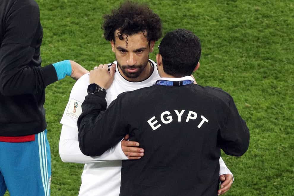 Egypt’s Mohamed Salah was targeted with laser pens during the World Cup play-off match in Senegal (Owen Humphreys/PA)
