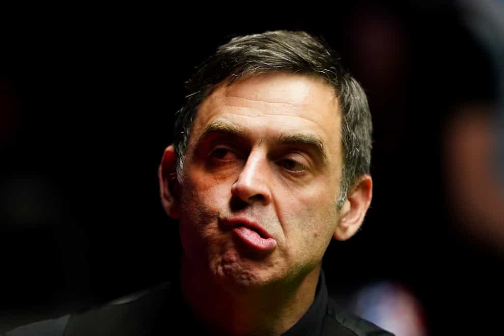 Ronnie O’Sullivan saw his seven-frame lead cut to three at the Crucible (Zac Goodwin/PA)