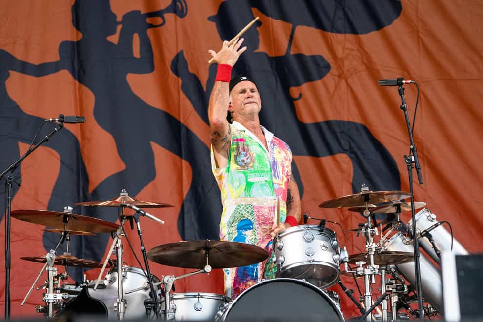 Chad Smith of the Red Hot Chili Peppers performs at the New Orleans Jazz and Heritage Festival (Amy Harris/Invision/AP)