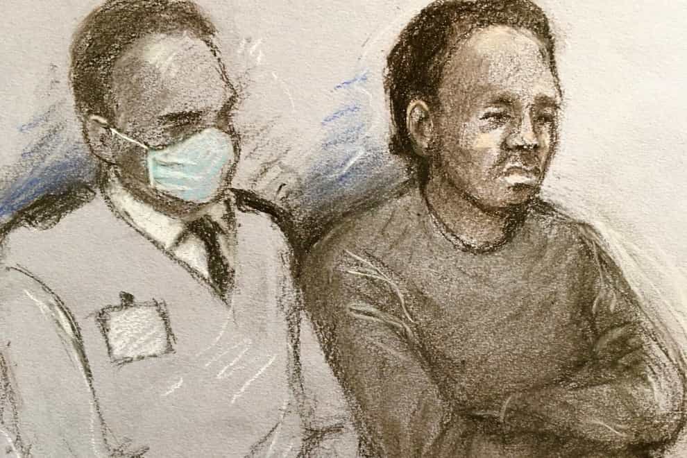 Court sketch of Joshua Jacques in the dock during a previous appearance (Elizabeth Cook/PA)