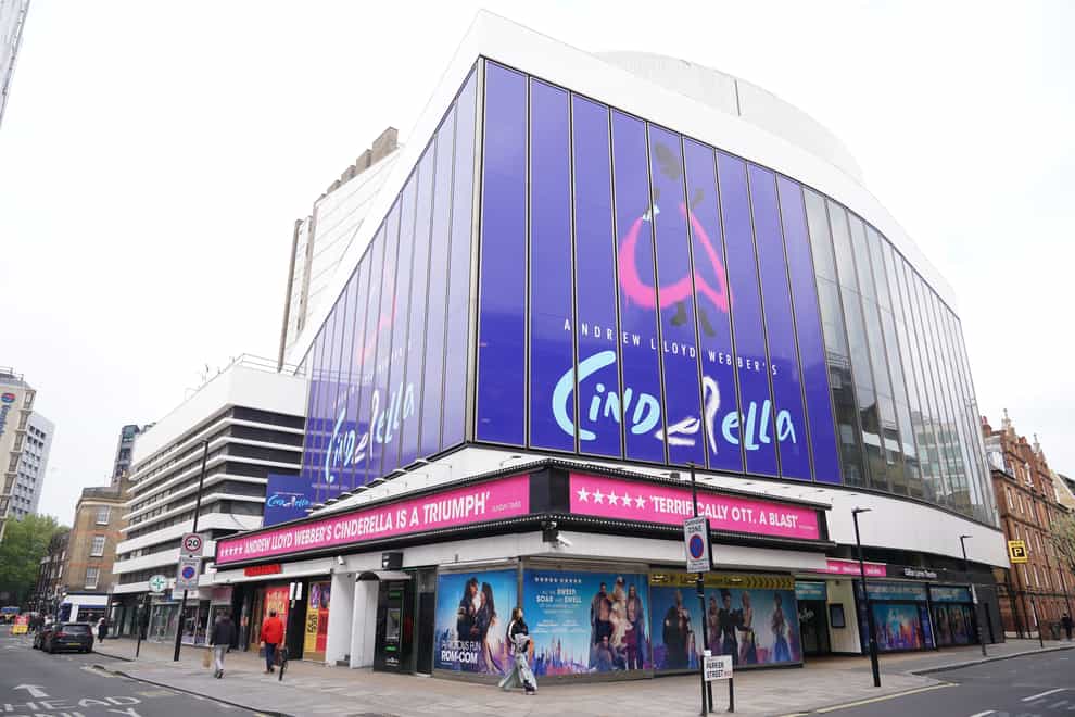 The Gillian Lynne Theatre in London which is showing Cinderella (Yui Mok/PA)