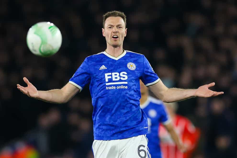 Jonny Evans is gunning for a second trophy in two years with Leicester (Barrington Coombs/PA)