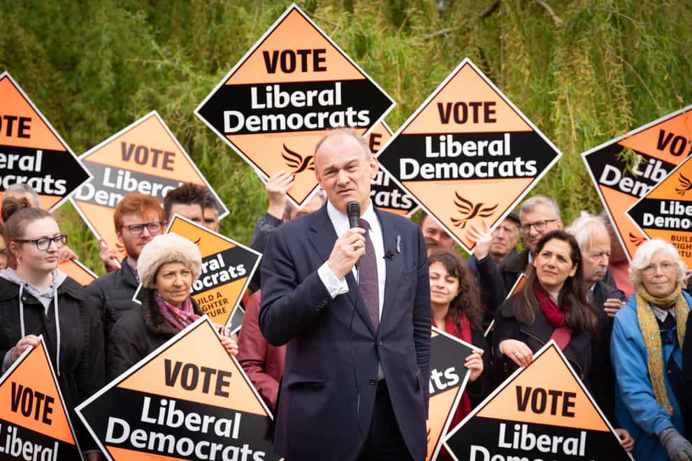 Leader of the Liberal Democrats Sir Ed Davey (Stefan Rousseau/PA)