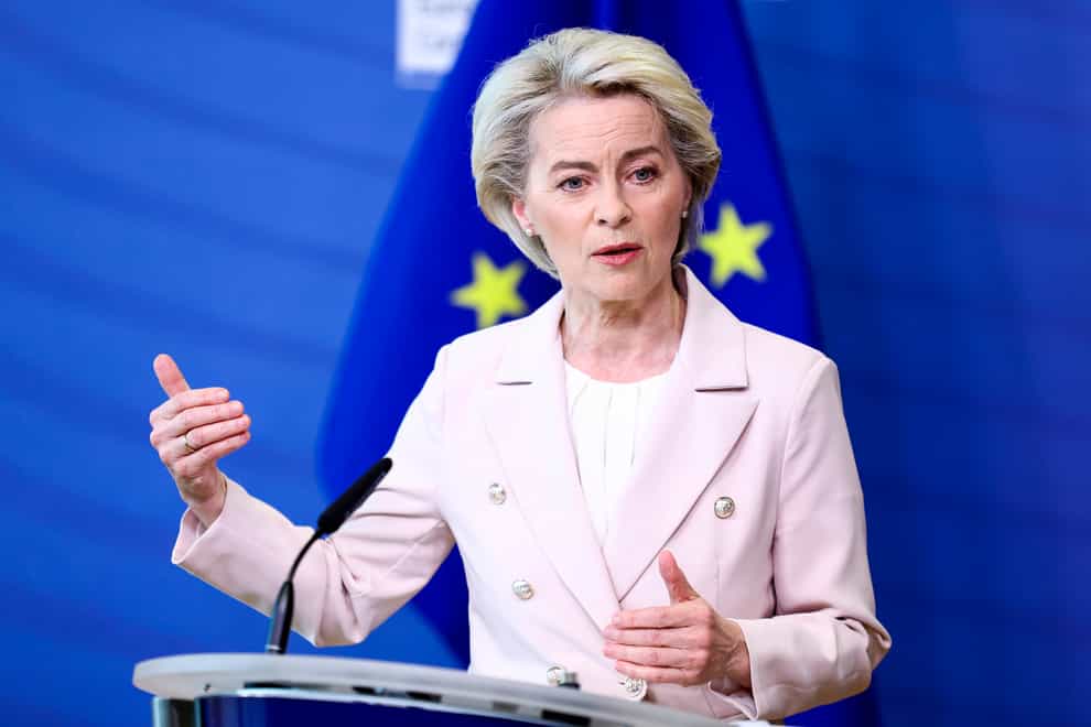 European Commission president Ursula von der Leyen (Kenzo Tribouillard, via AP)