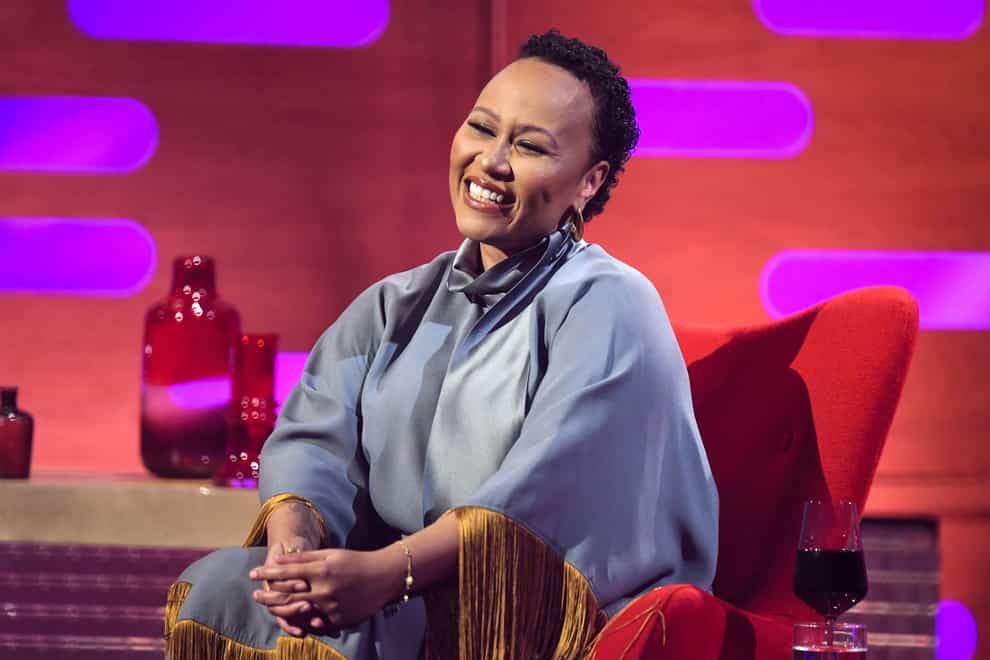 Emeli Sande during the filming for the Graham Norton Show at BBC Studioworks 6 Television Centre, Wood Lane, London, to be aired on BBC One on Friday evening. Picture date: Thursday January 20, 2022.