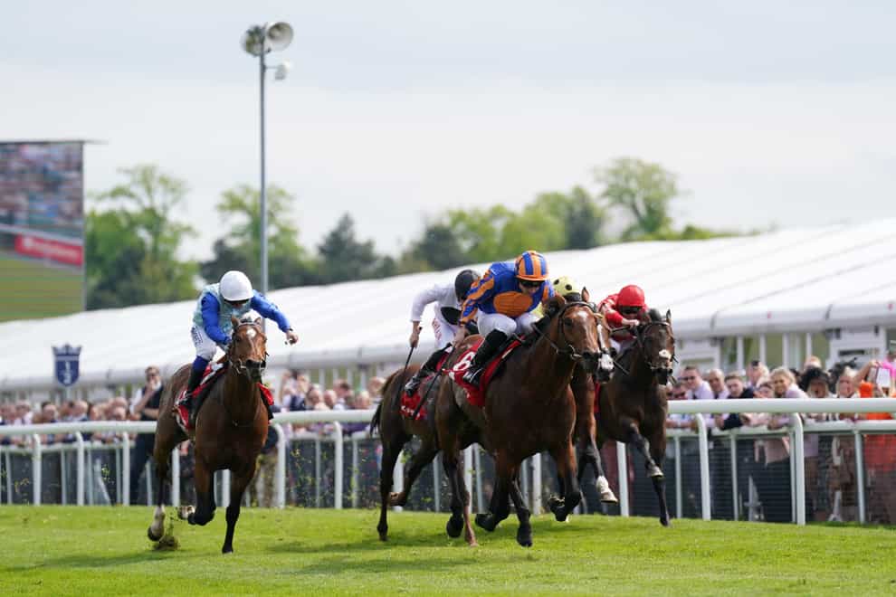 Star Of India (centre) on his way to winning the Dee Stakes at Chester (Tim Goode/PA)