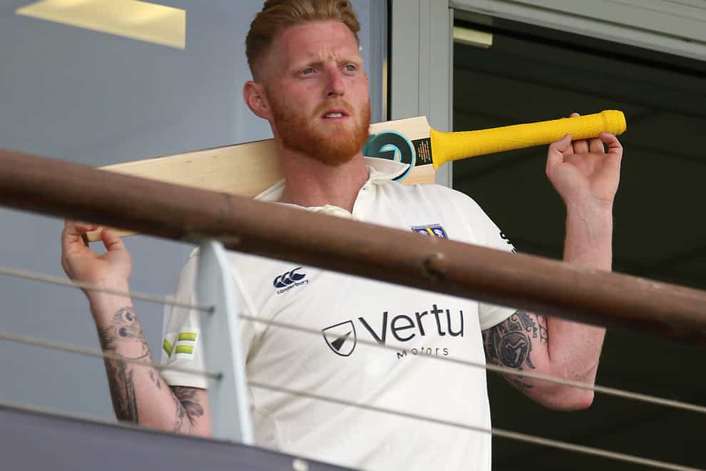 New England captain Ben Stokes was on Durham duty at Worcester but had to settle for a watching brief from the dressing-room balcony (Nigel French/PA)