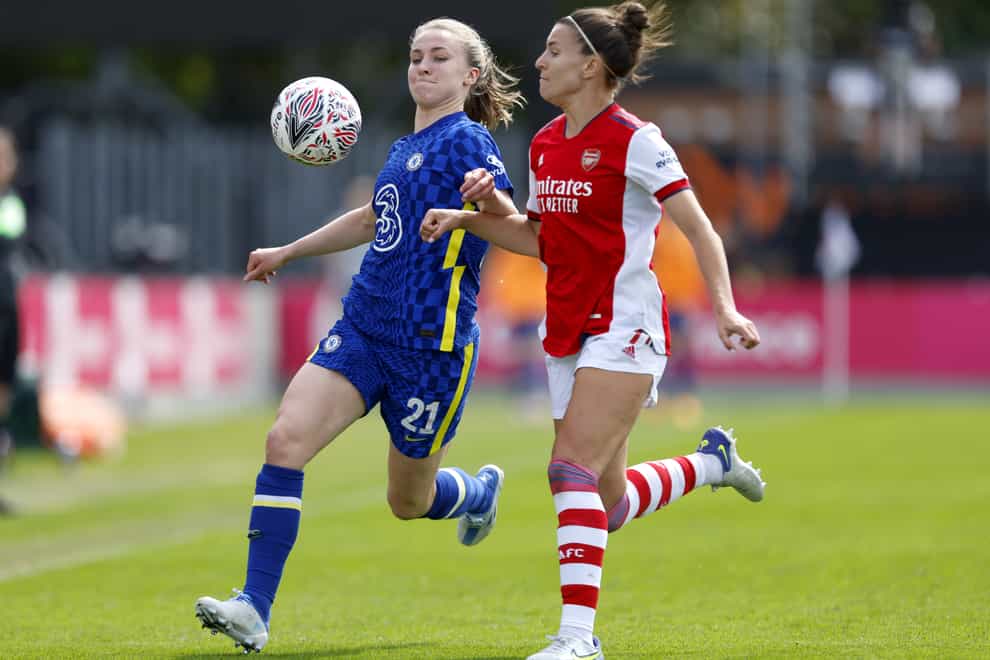 WSL leaders Chelsea and second-placed Arsenal are separated by a point heading into Sunday’s matches (Steven Paston/PA)
