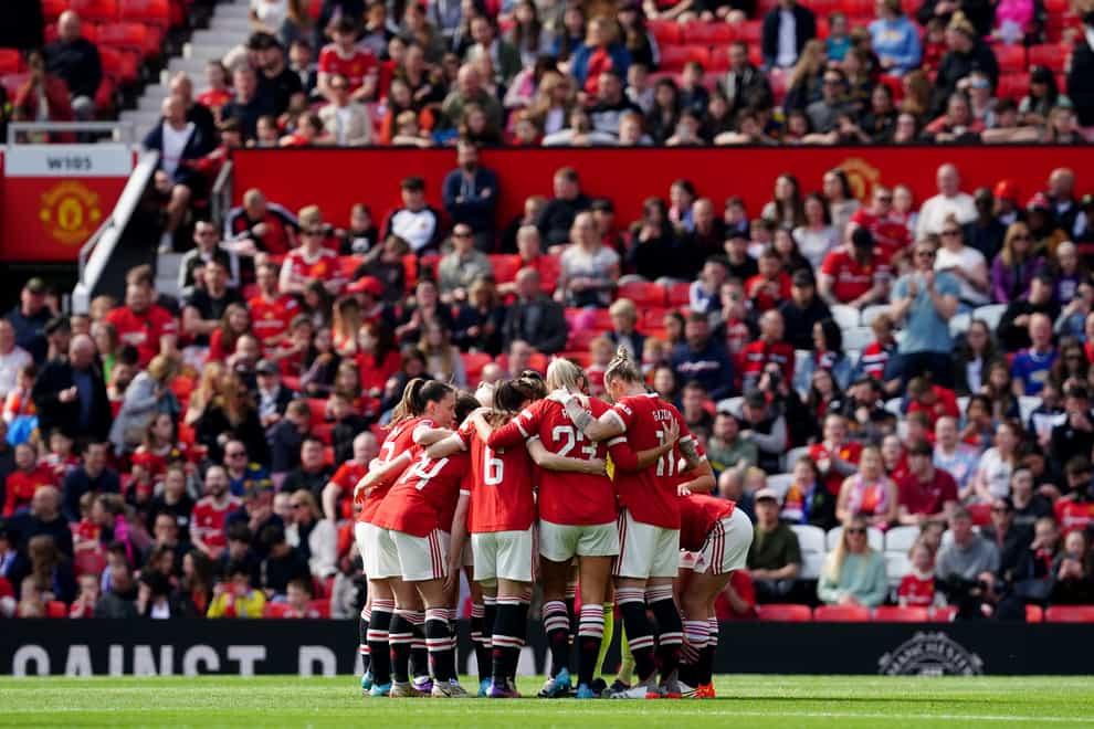 20,000 flocked to see Manchester United take on Everton in the WSL in March (Martin Rickett/PA)