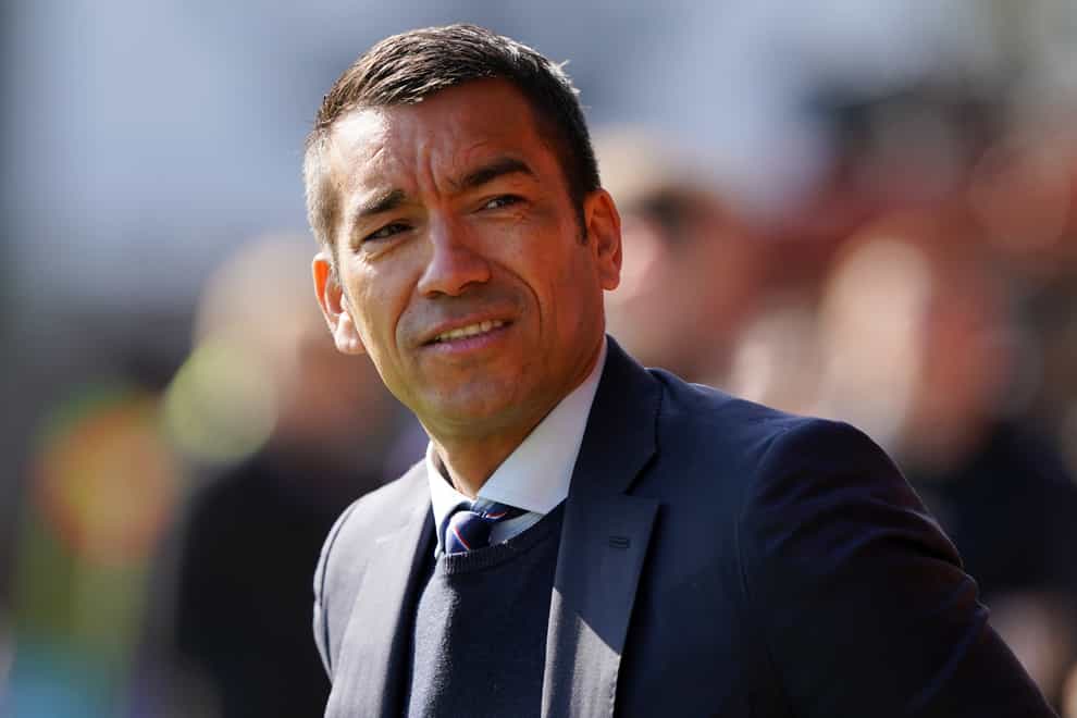 Rangers’ manager Giovanni van Bronckhorst will assess his options before the visit of Dundee United (PA)