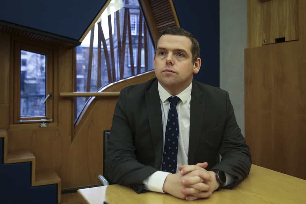 Scottish Tory leader Douglas Ross said the results are ‘disappointing’ (Fraser Bremner/Daily Mail/PA)